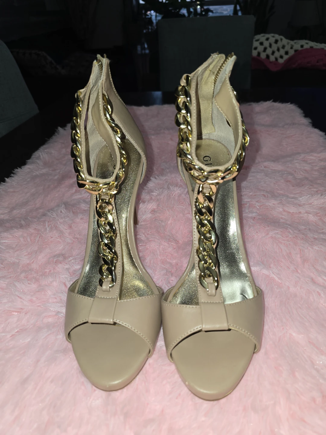 Guess Women's Heels with Gold Chain Detail - photo 2