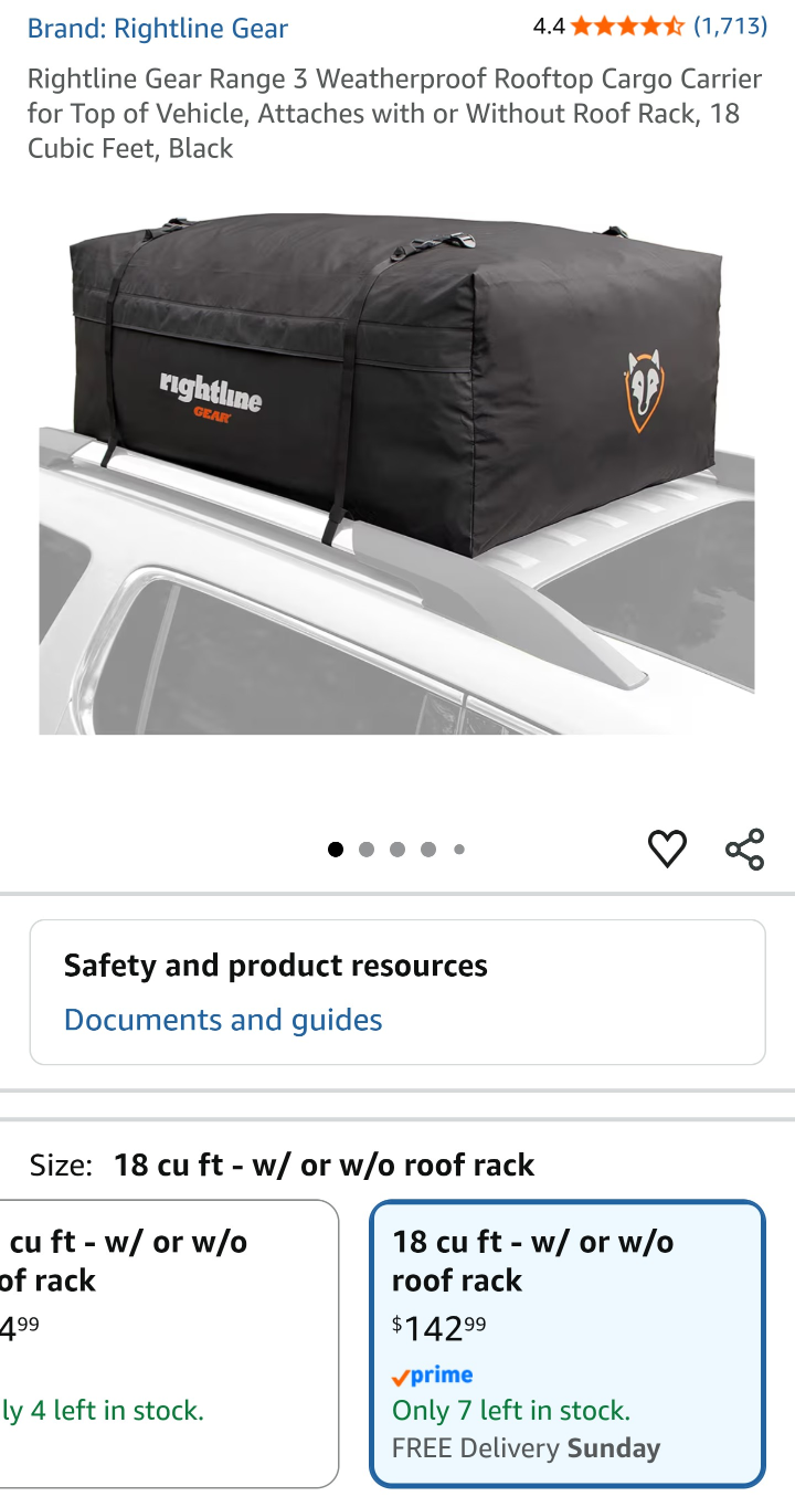 Rightline Gear Range 3 Weatherproof Rooftop Cargo Carrier - photo 2