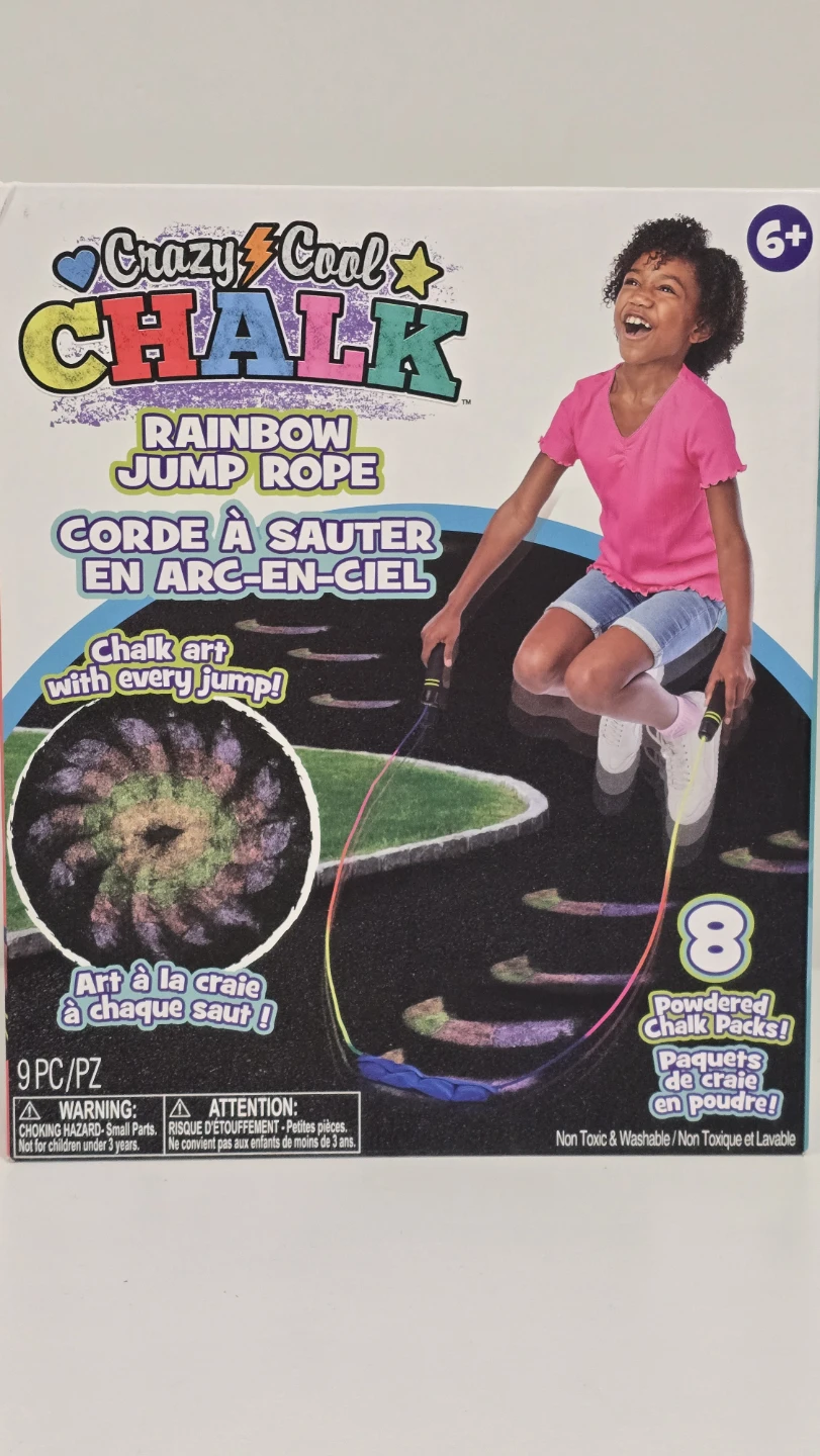 Crazy Cool Rainbow Chalk Jump Rope – New, Never Used