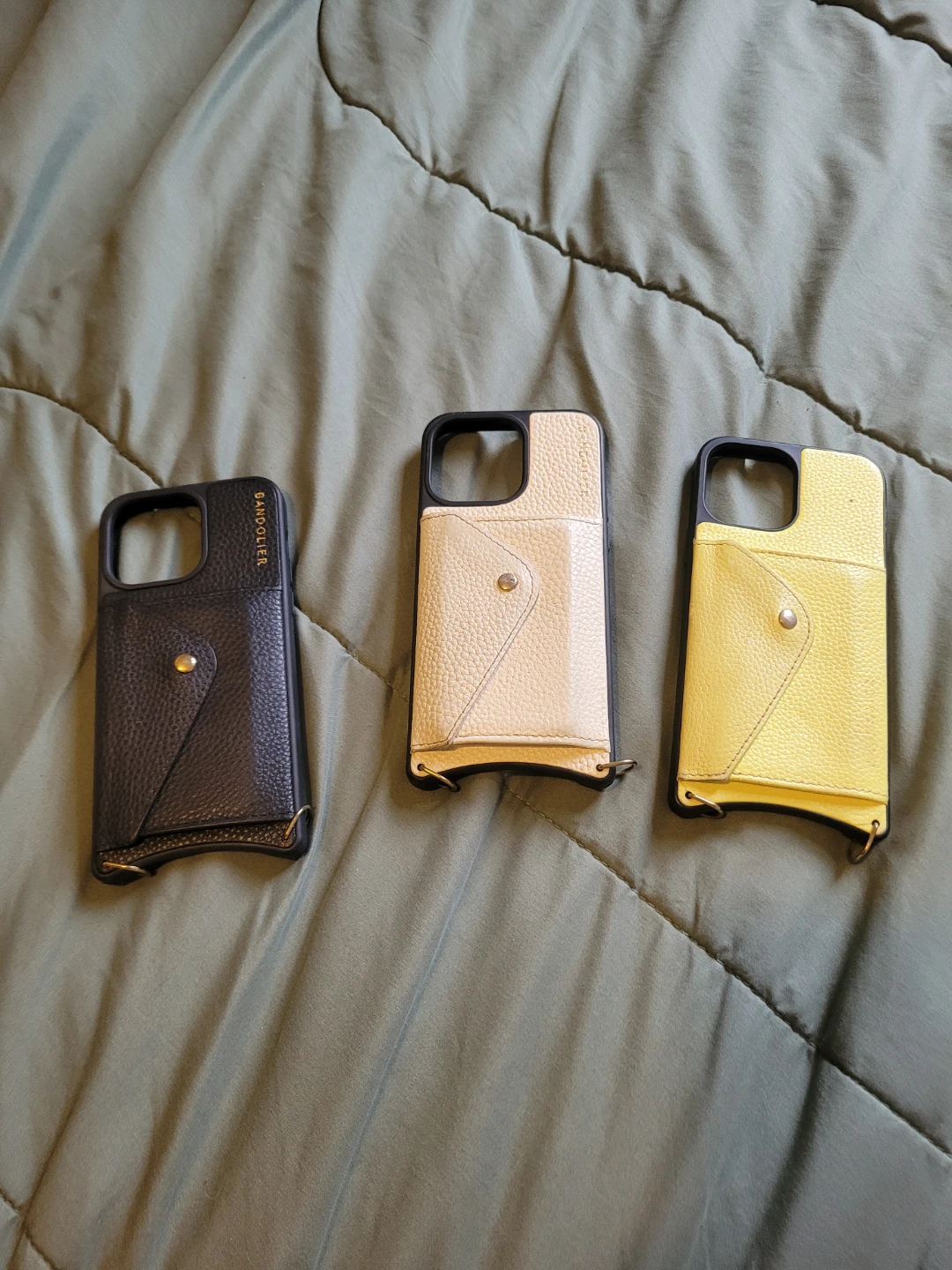 3@ Bandolier iPhone 15 Pro Max Phone Case - Black, Cream, Yellow