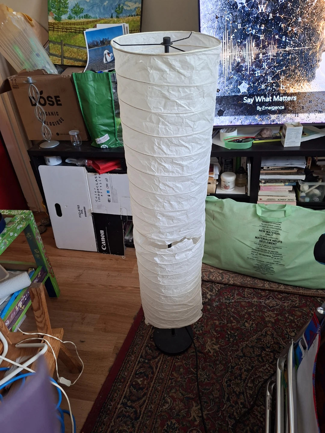 White Accordion Floor Lamp