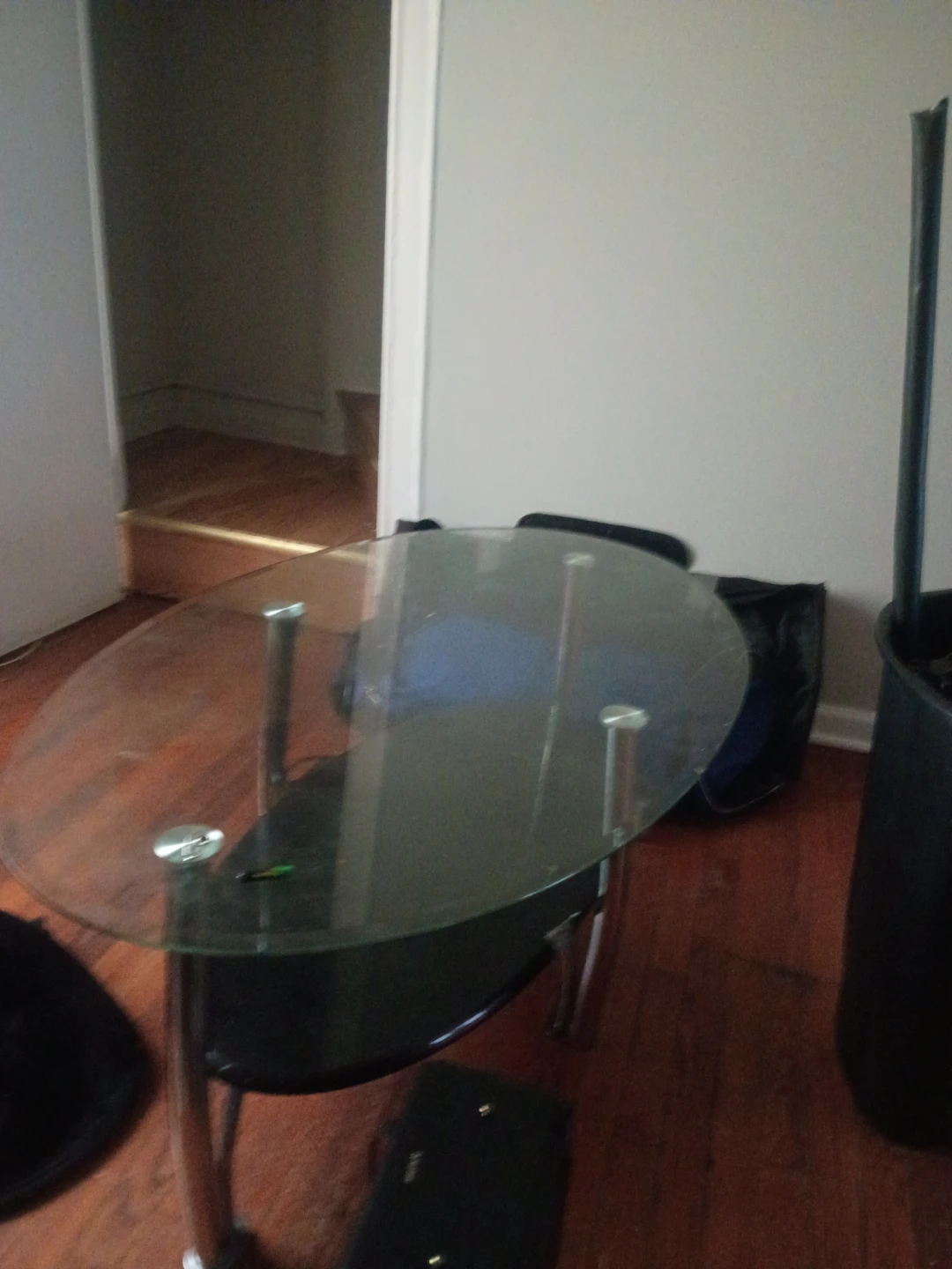⚽Oval Glass Top Coffee Table