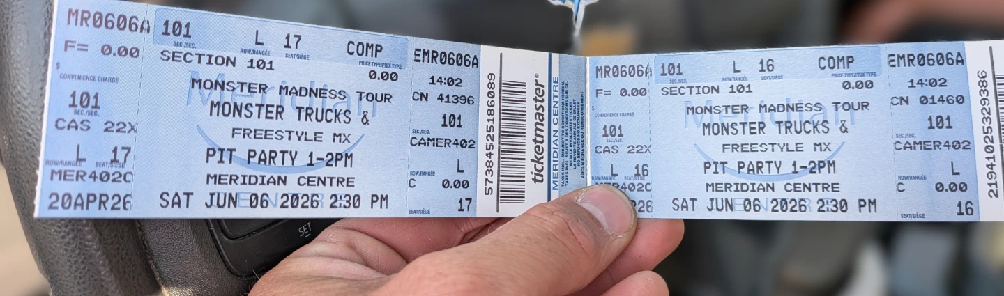 Monster Trucks & Freestyle MX Pit Party Ticket