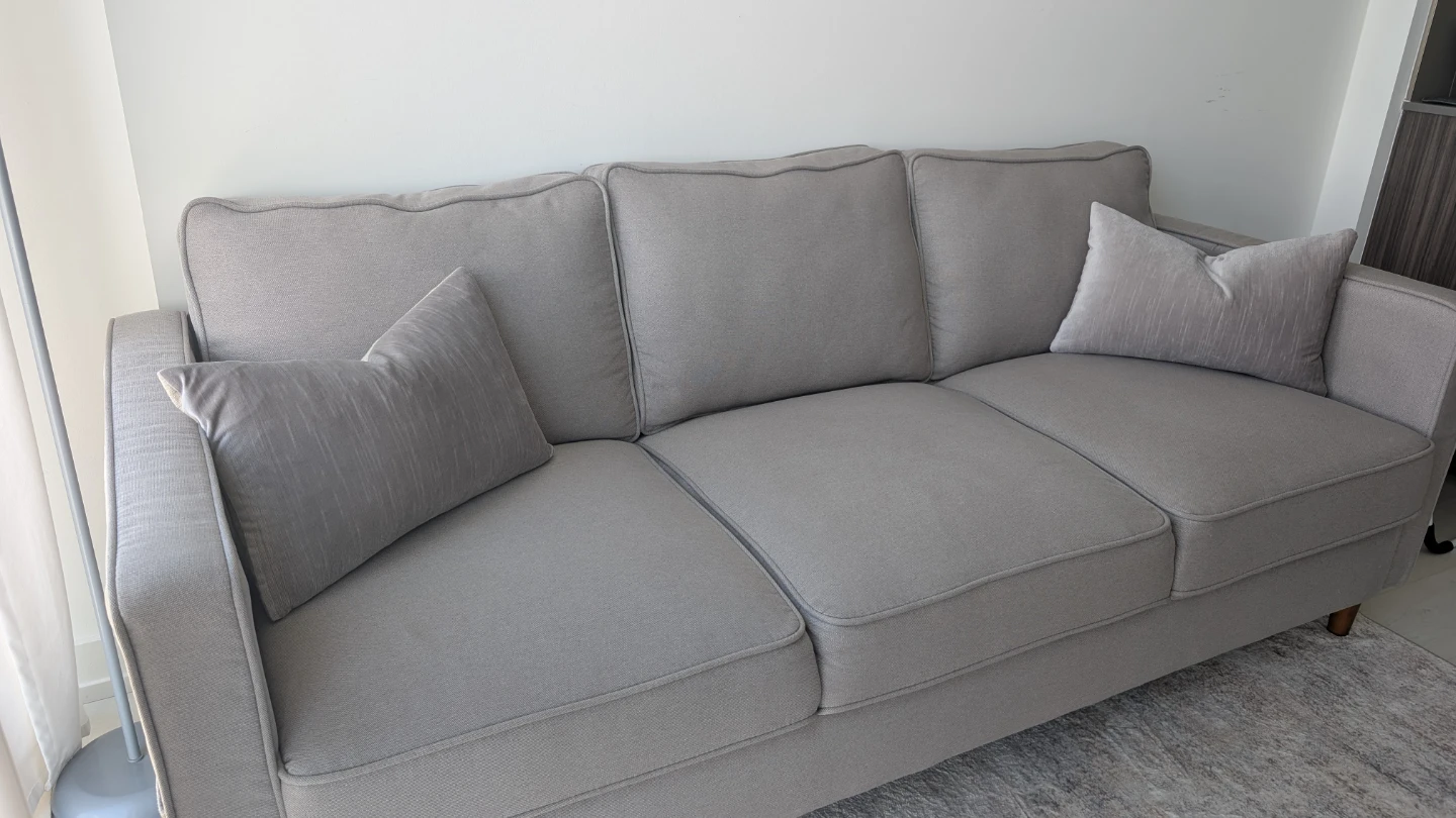 Grey 3-Seater Sofa - photo 3