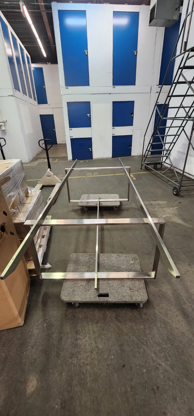 Large Tempered Glass Sheet with Metal Frame Base - photo 4