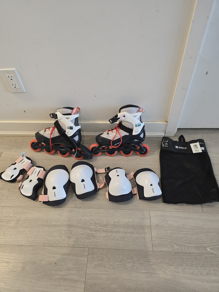 Oxelo Inline Skates and Protective Gear Set