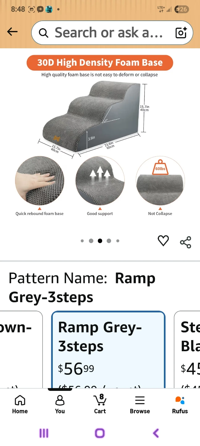 3-Step Pet Stairs Ramp - photo 3