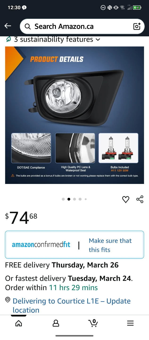 Nilight Fog Light Assembly for Toyota Tacoma 2012-2015 - photo 2