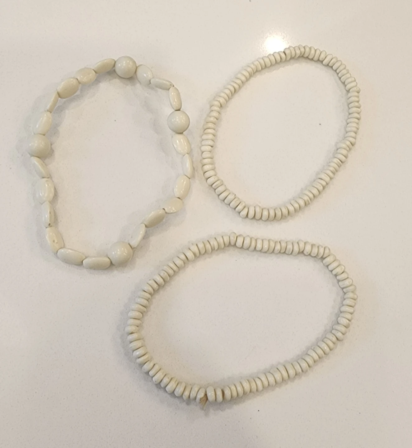 Cream Beaded Bracelets (Set of 3) - photo 2