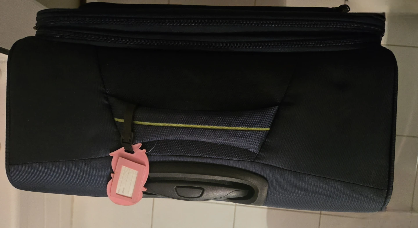 Dark blue check-in suitcase - photo 4