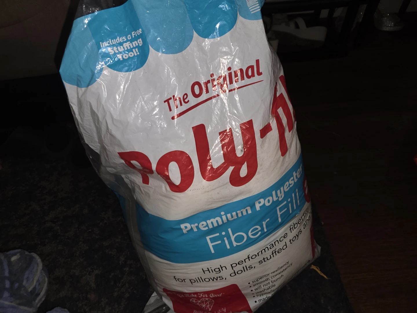 Poly-Fil Premium Polyester Fiber Fill & Yarn Craft Bundle - photo 4
