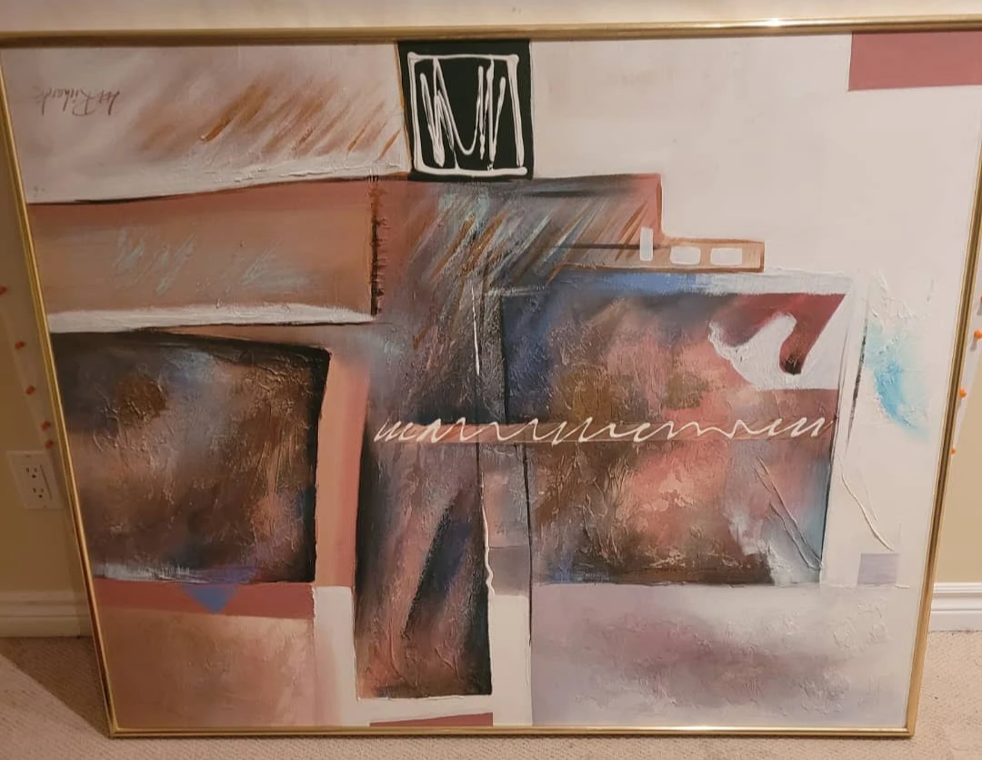 Abstract Framed Painting