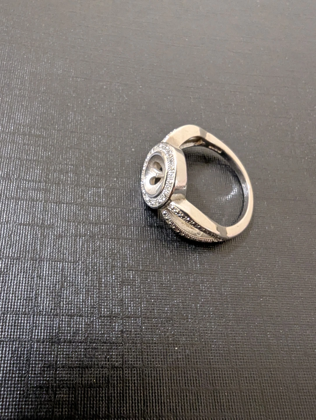 Sterling Silver Ring Setting with Stones - photo 2