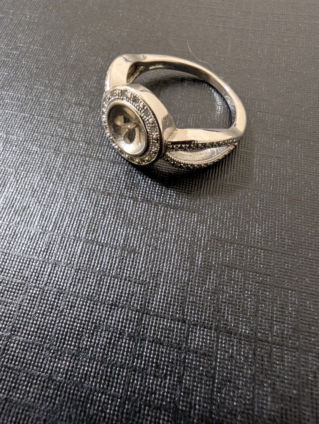 Sterling Silver Ring Setting with Stones - photo 4