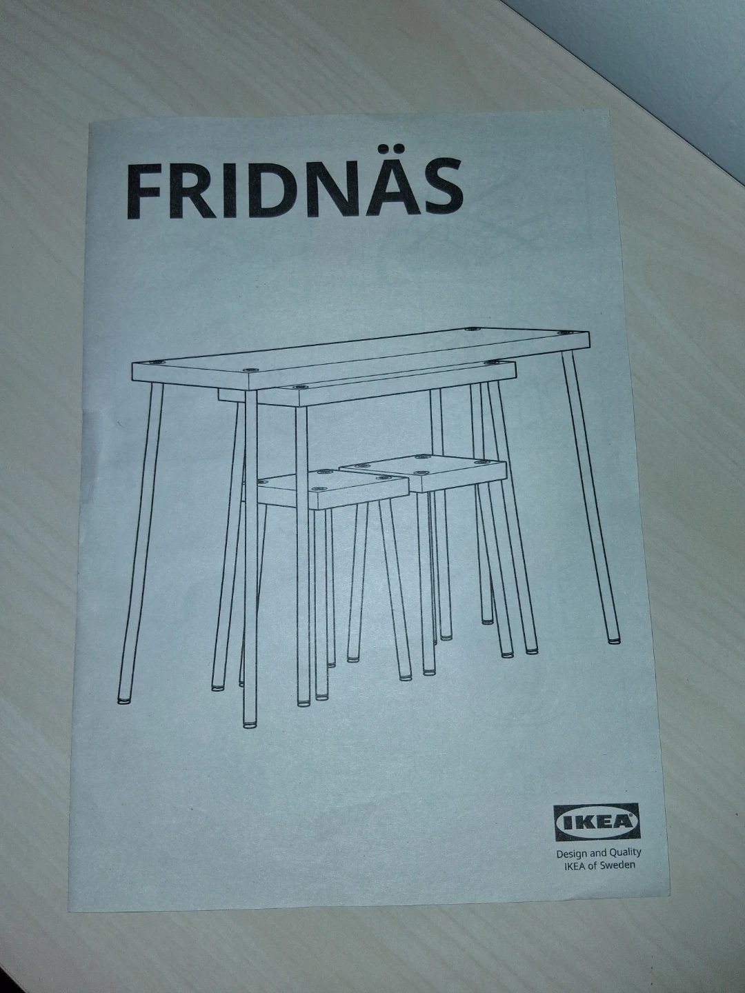FRIDNÄS Ikea table and stools - photo 2