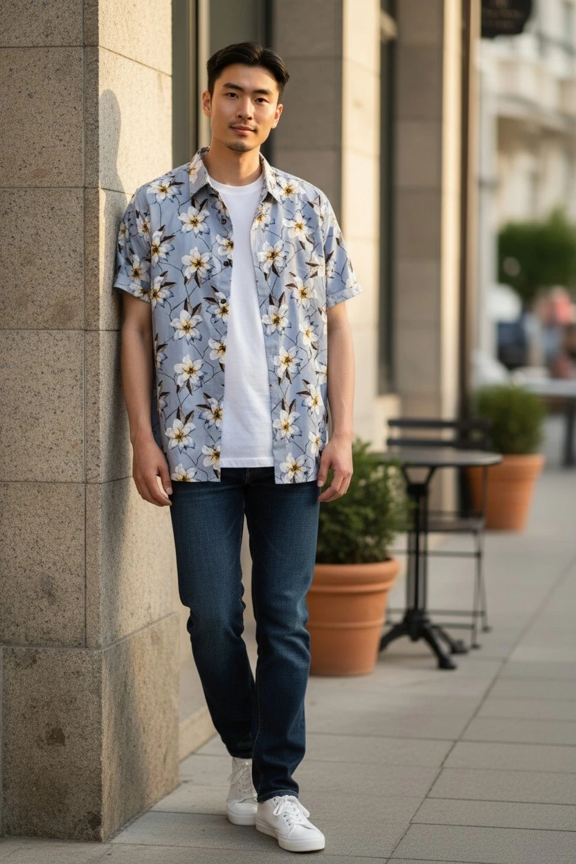 Ted Baker London Men's Short Sleeve Floral Shirt Size 1