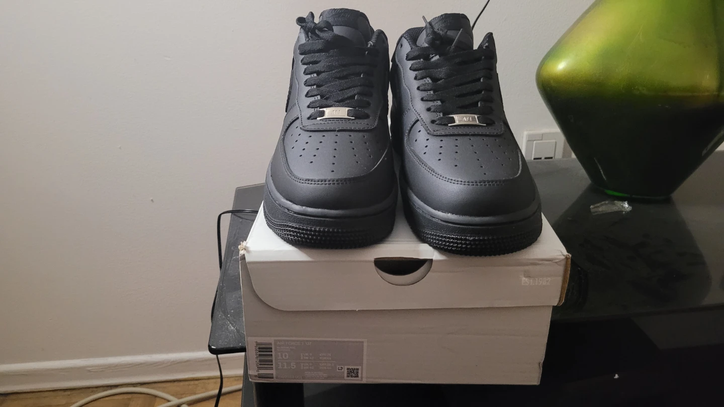 Nike Air Force 1 '07 Men's Shoes Black Size 10.5 - photo 2