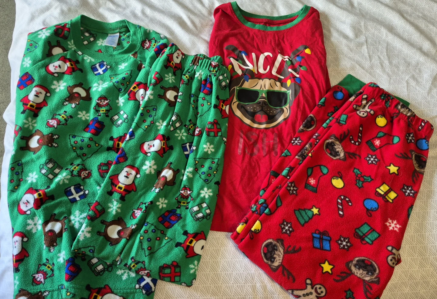 Kids size 14-16 holiday pjs. PU in Kitchener, $10 for all!