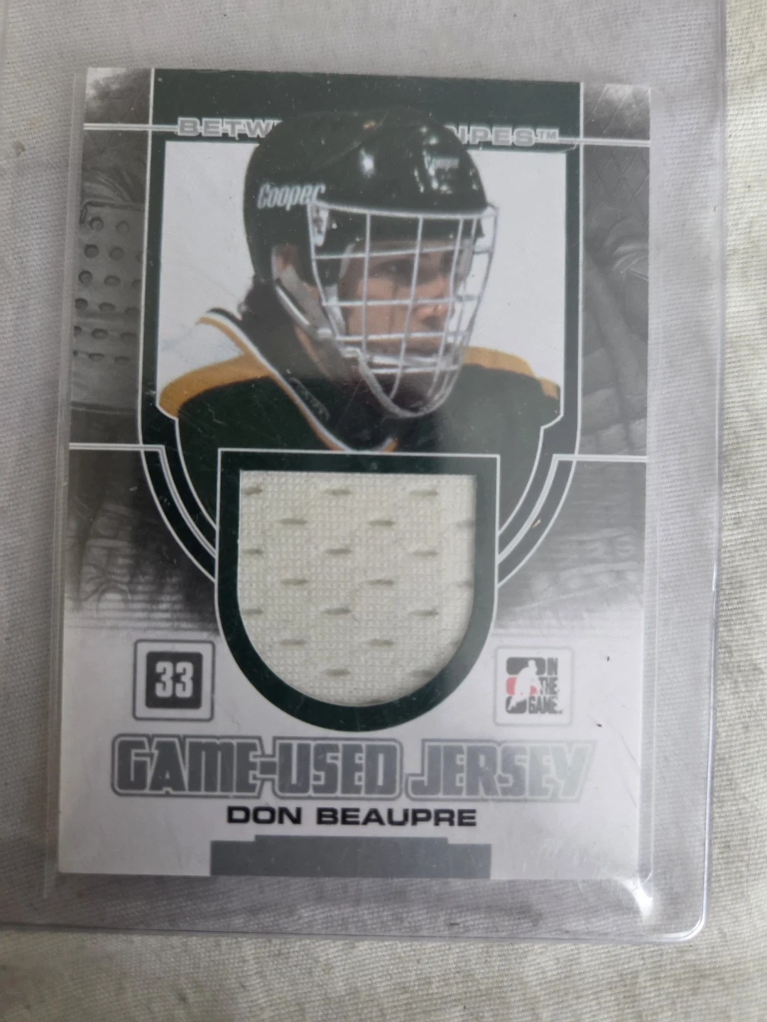 Don Beaupre Game-Used Jersey Memorabilia Card