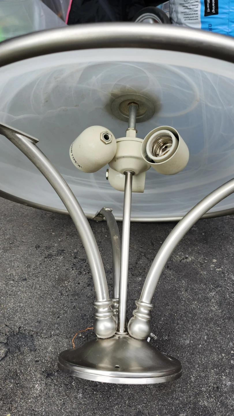 Satin Nickel Flush Mount Ceiling Light