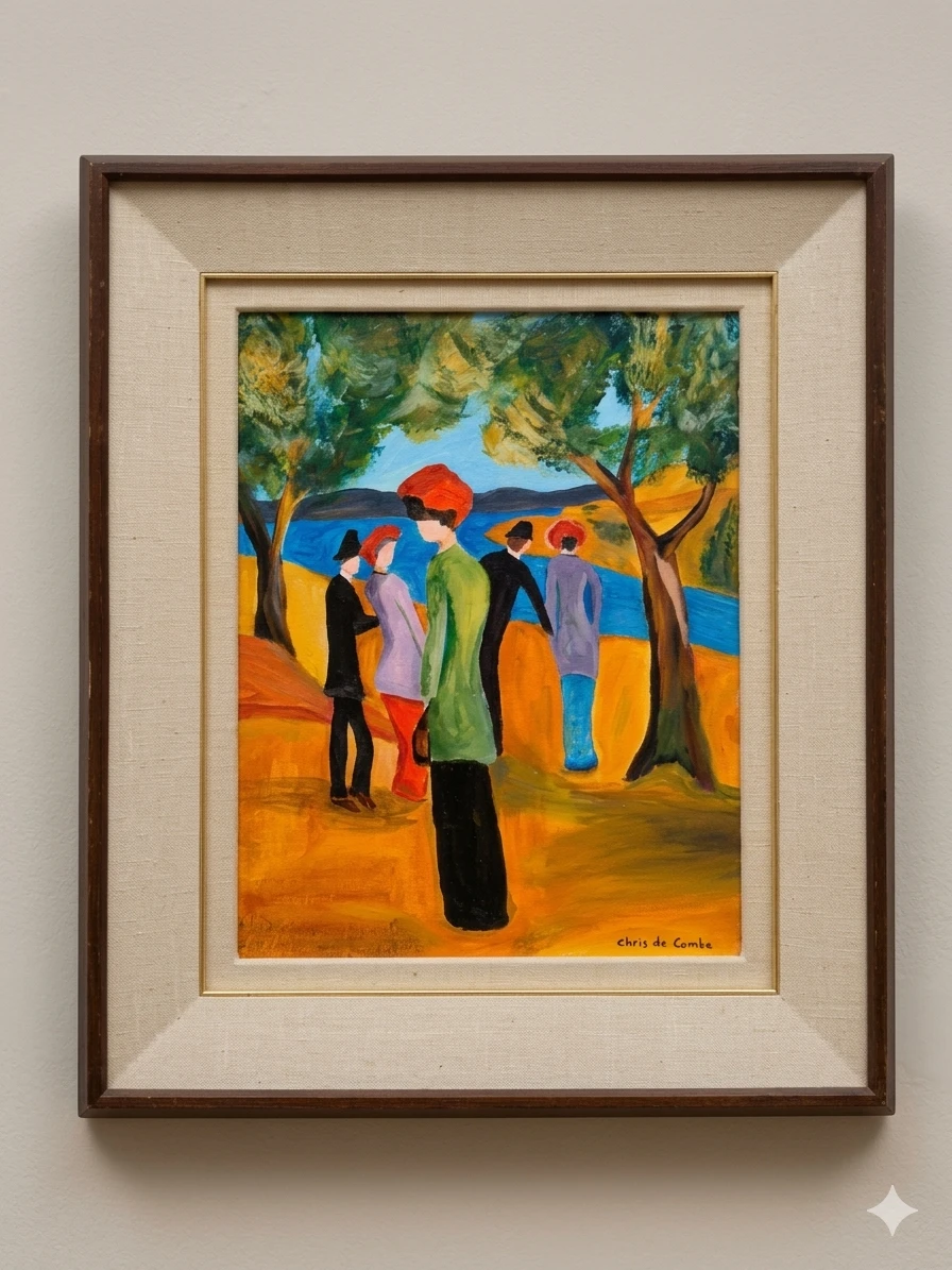 Framed Painting by Chris de Cambe