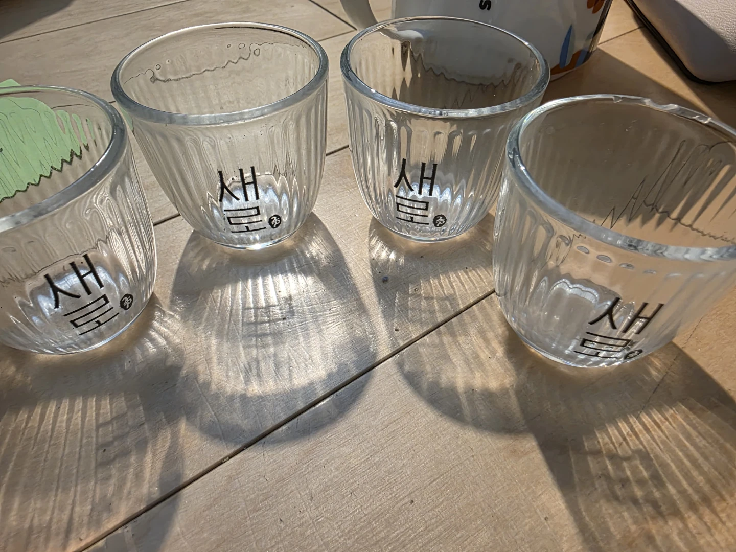 Set of 4 soju shot glasses $5 obo - photo 2