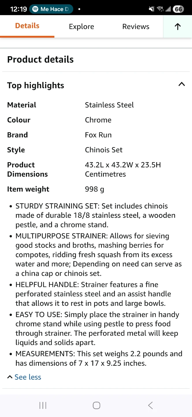 Fox Run 3-Piece Chinois and China Cap Set - photo 2