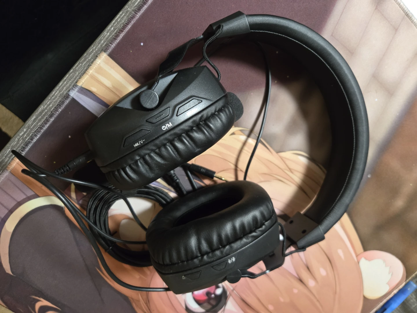 Black Over-Ear Headphones with Detachable Microphone