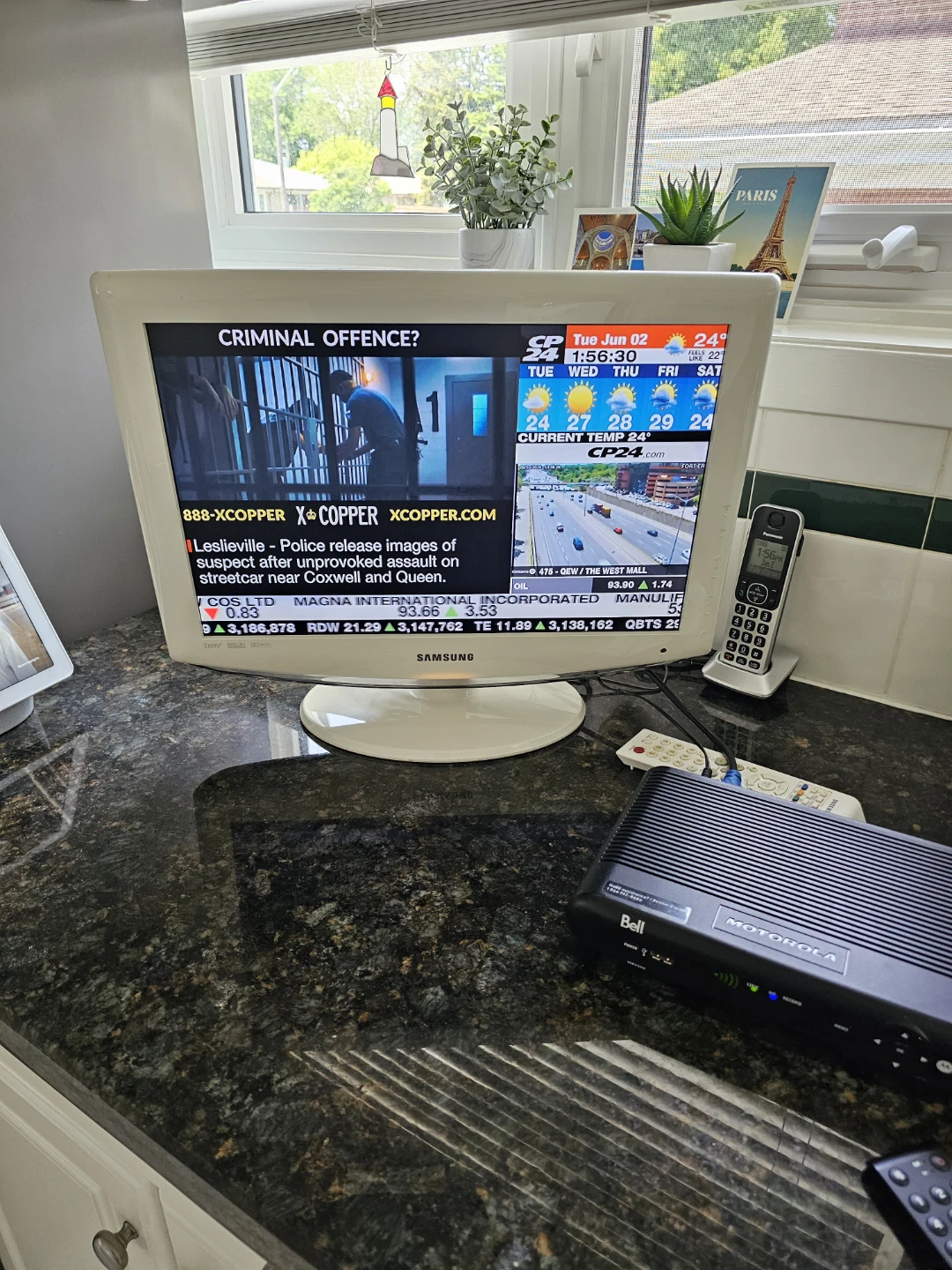 Samsung 20 inch white kitchen tv