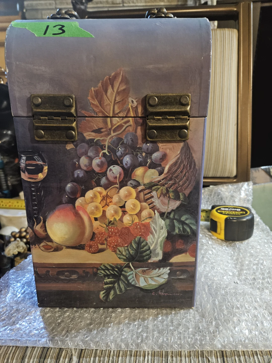 Vintage Decorative Carrying Case with Fruit Still Life - photo 4