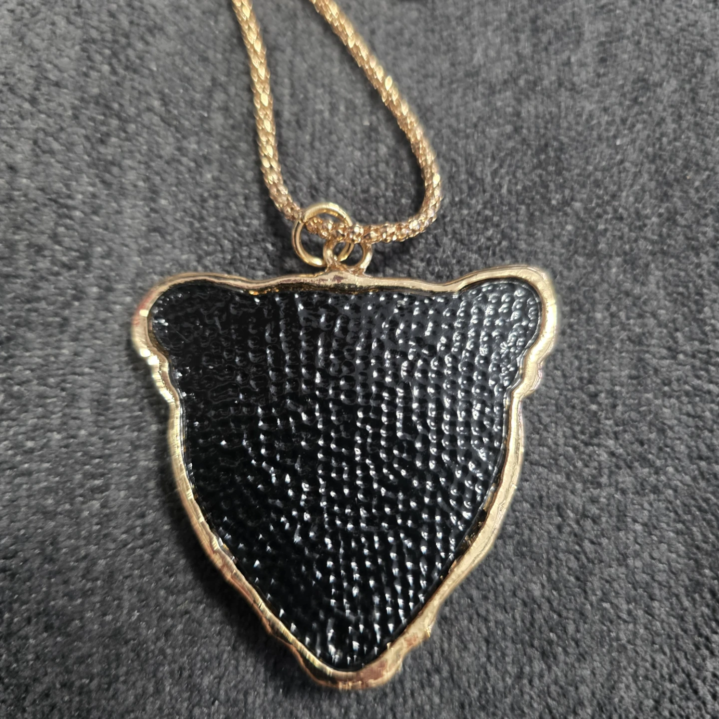 Betsey Johnson Gold tone Cheetah head necklace - photo 4