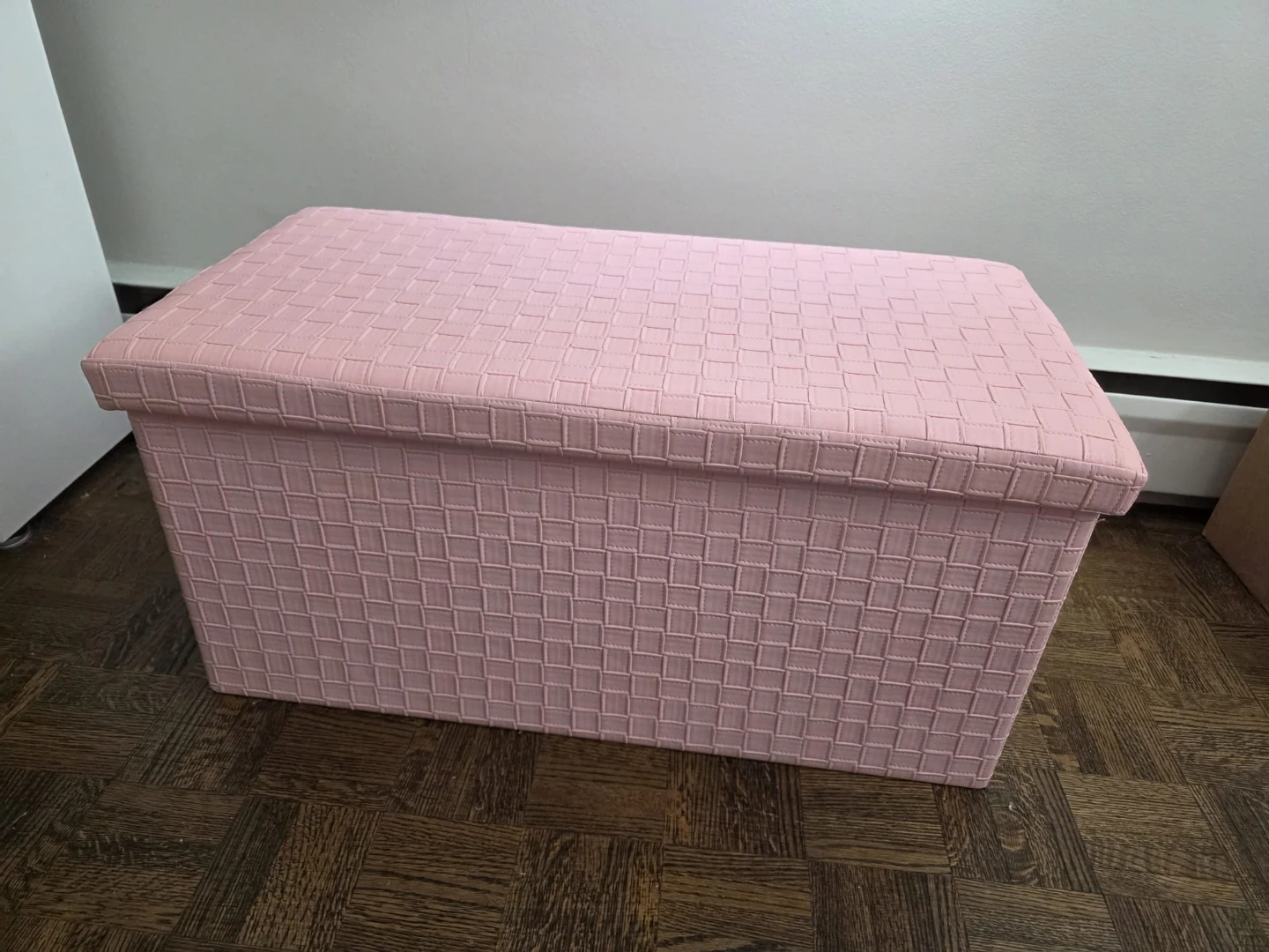 Pink storage Ottoman