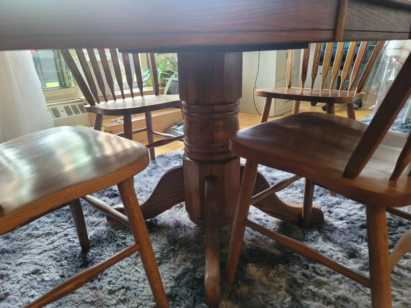 Wooden Dining Table and Chairs Set