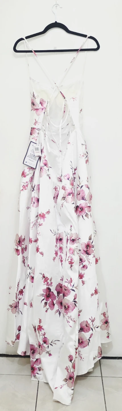 New B. Darlin Spaghetti Strap Floral Print Gown Dress Size 13/14 - photo 5