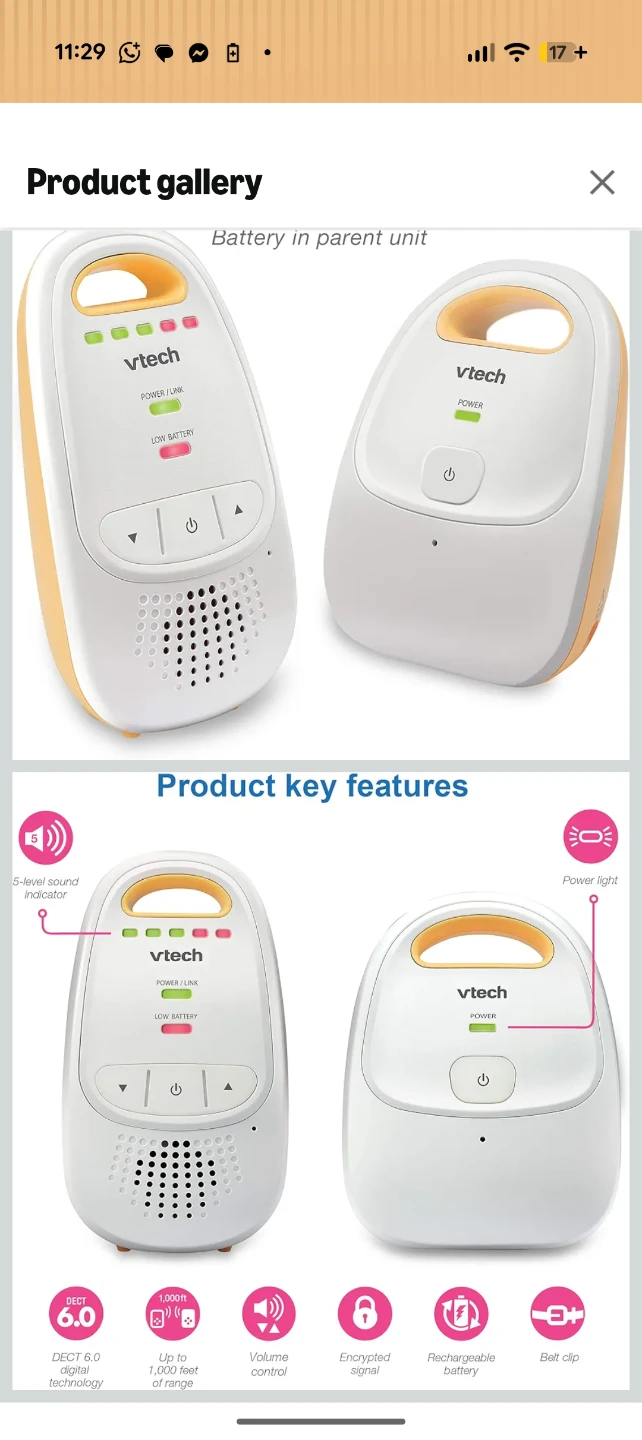 VTech DM111 Audio Baby Monitor