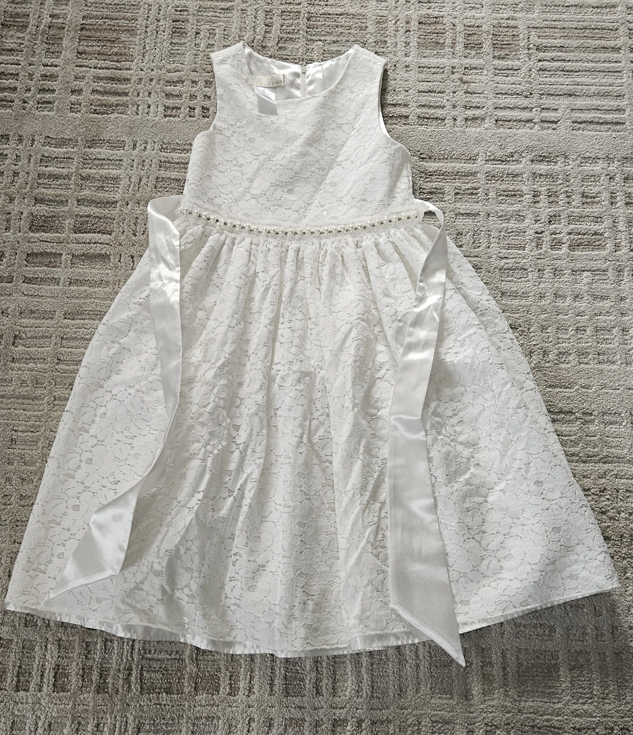 White Lace Dress - American Princess Size 10