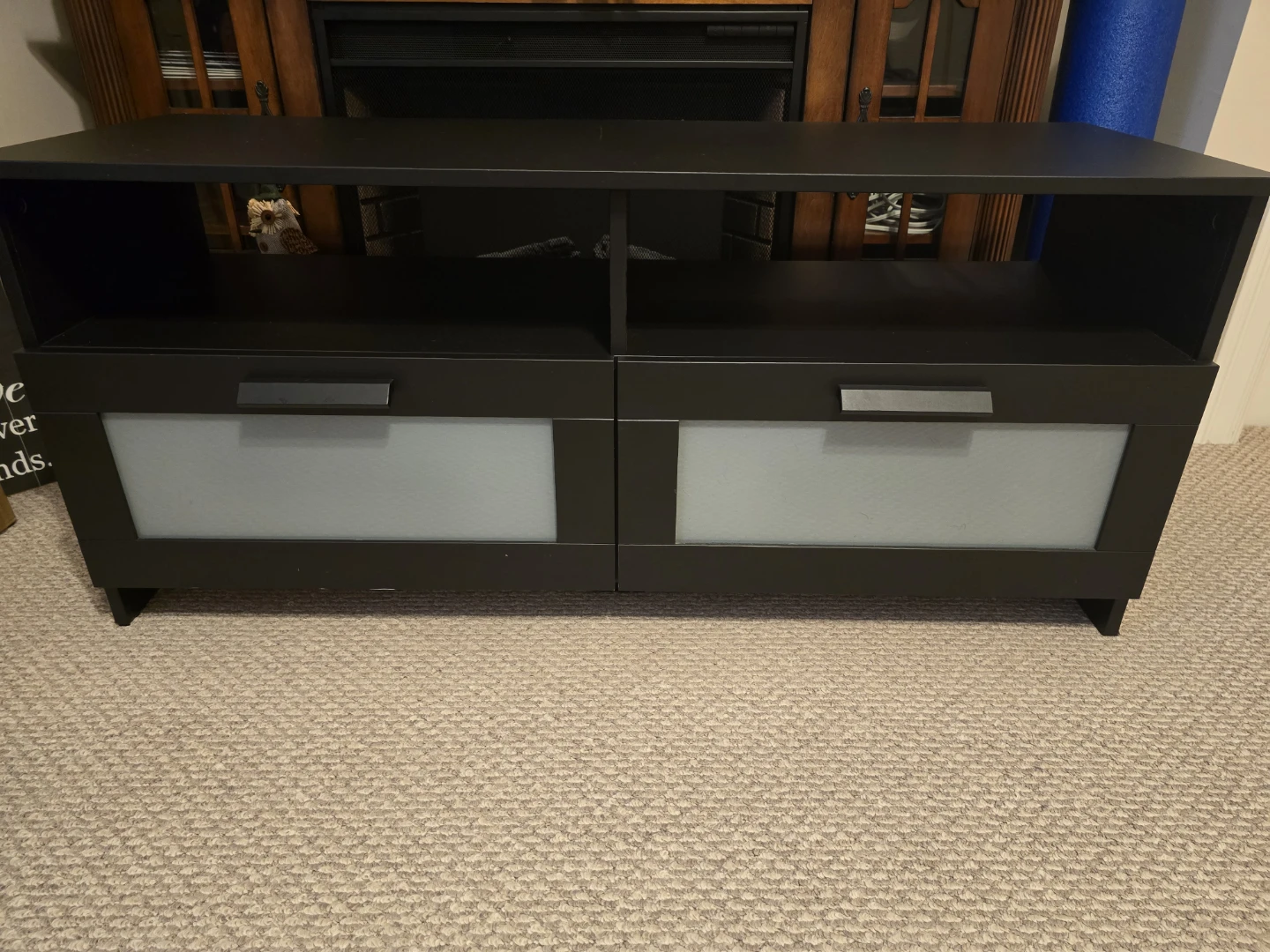 Black TV Stand with Storage