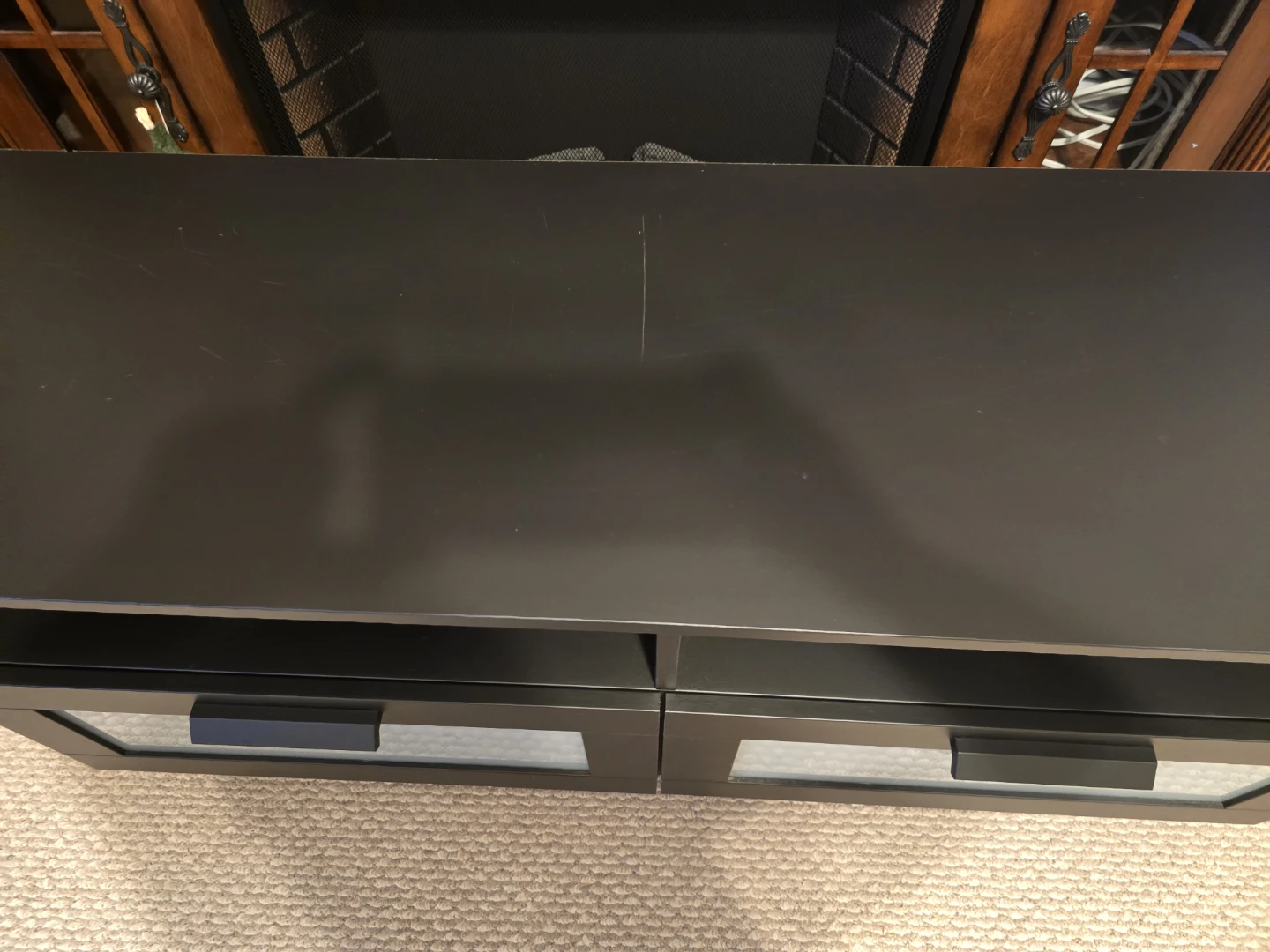 Black TV Stand with Storage - photo 5