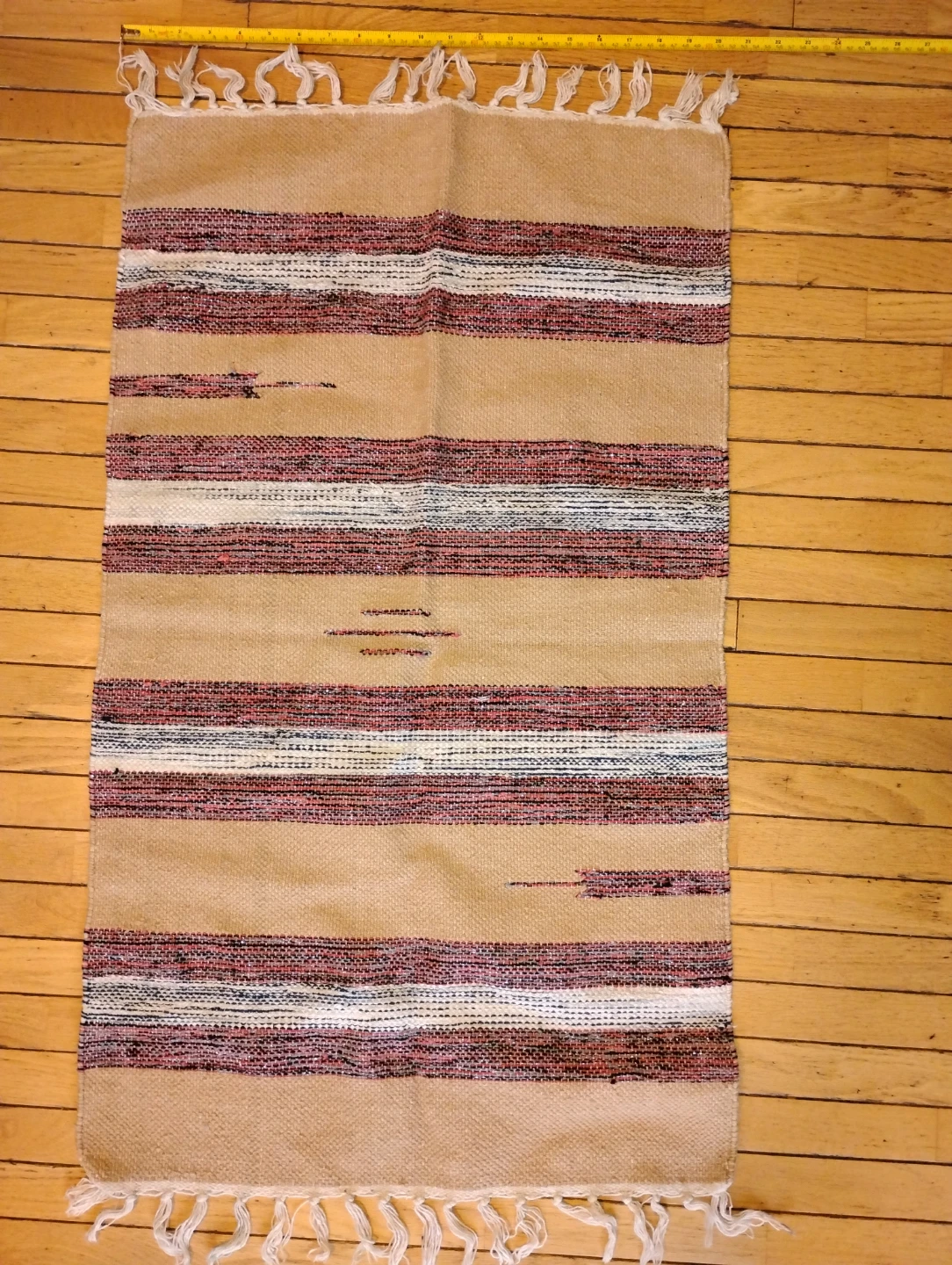 Striped Accent Rug with Tassels - photo 4
