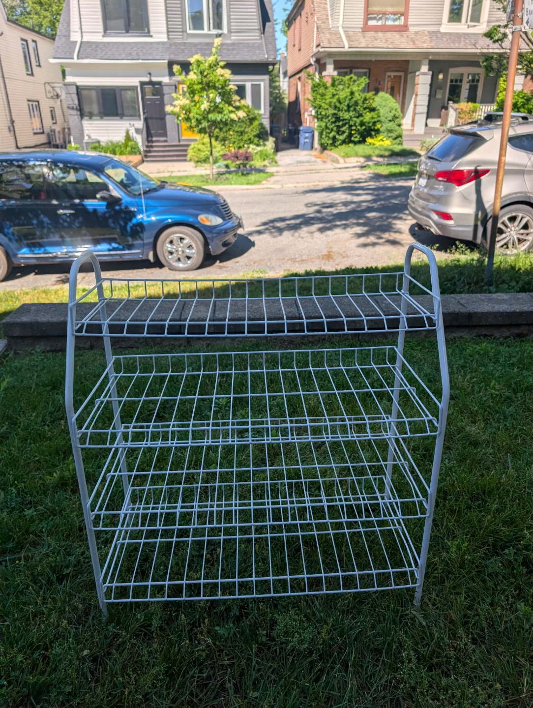 White Wire Shoe Rack