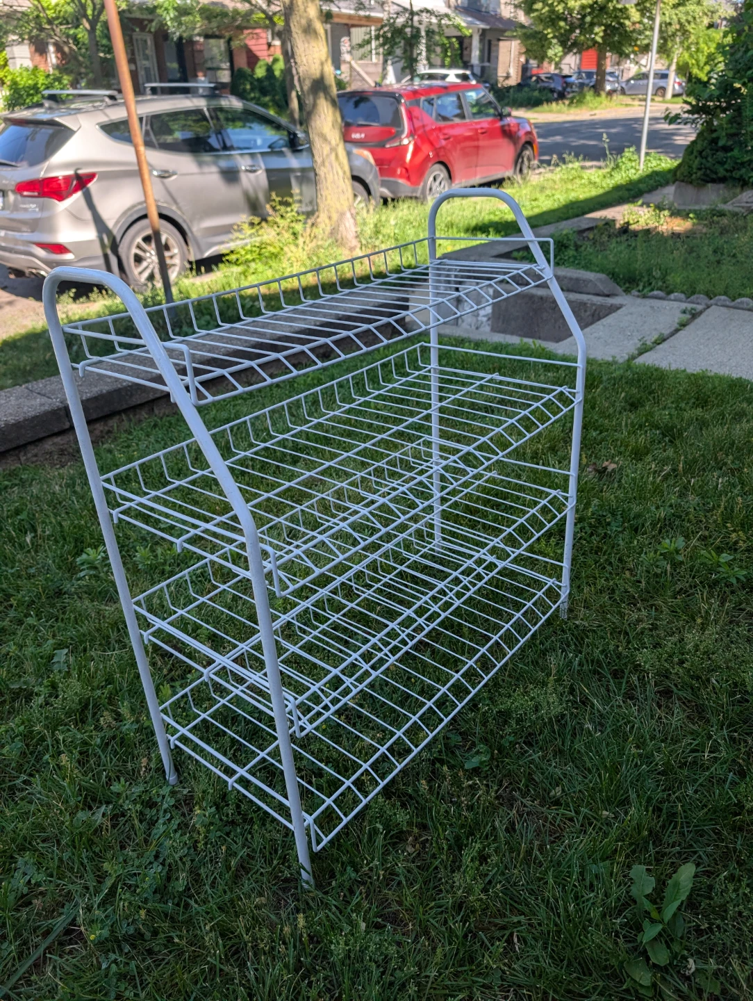 White Wire Shoe Rack - photo 2