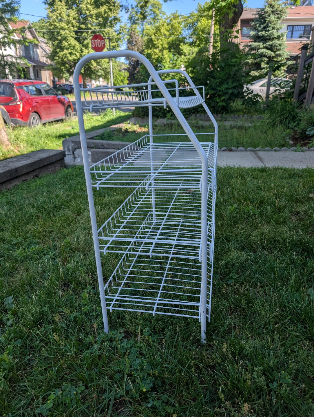 White Wire Shoe Rack - photo 3