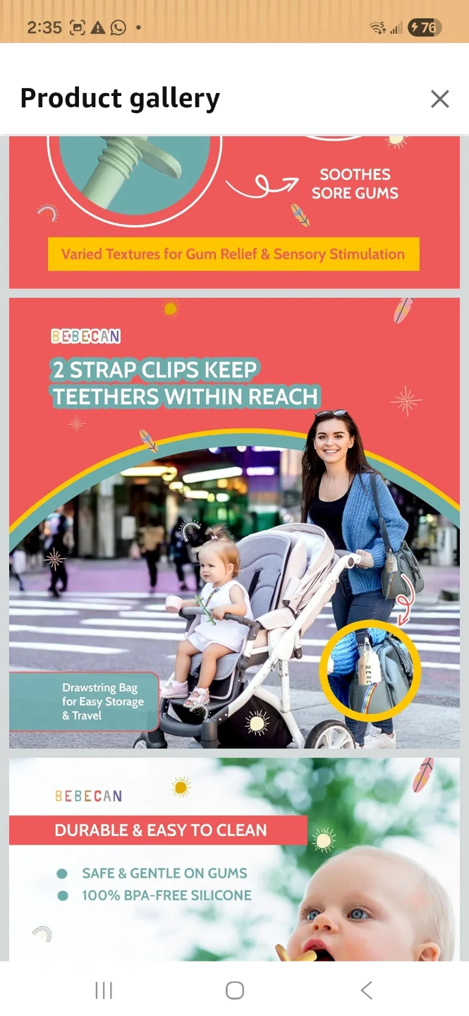 BEBECAN Shielded Teething Tubes - Pack of 5 - photo 3
