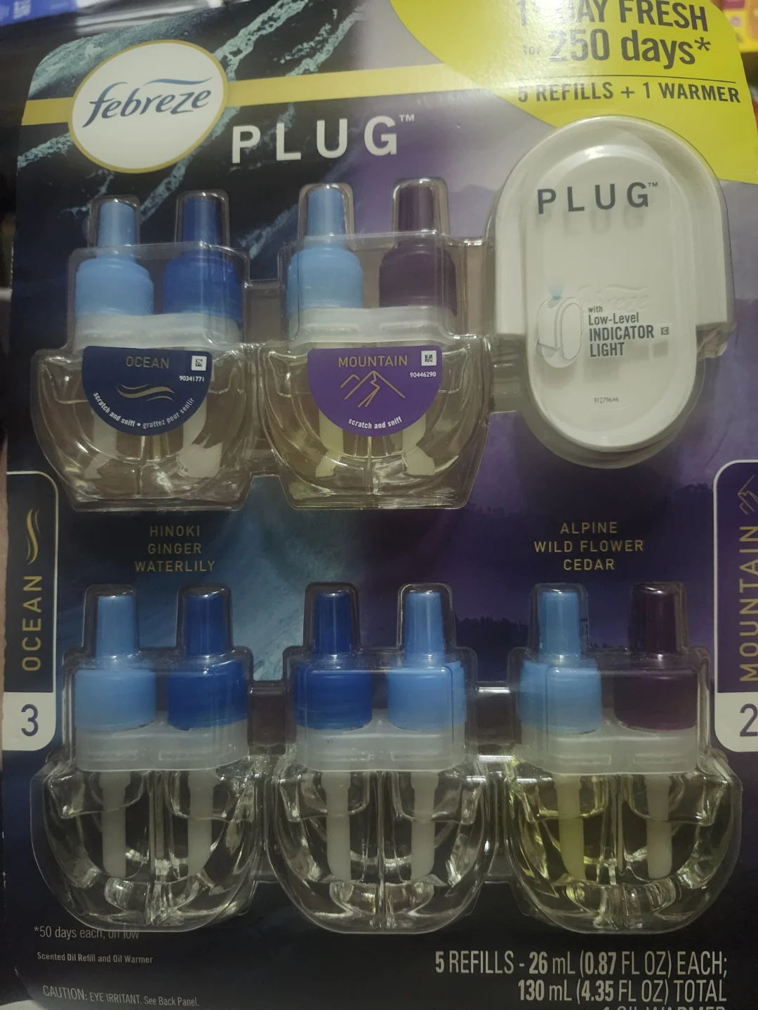 Febreze Plug Air Freshener Refills with Warmer - Ocean &