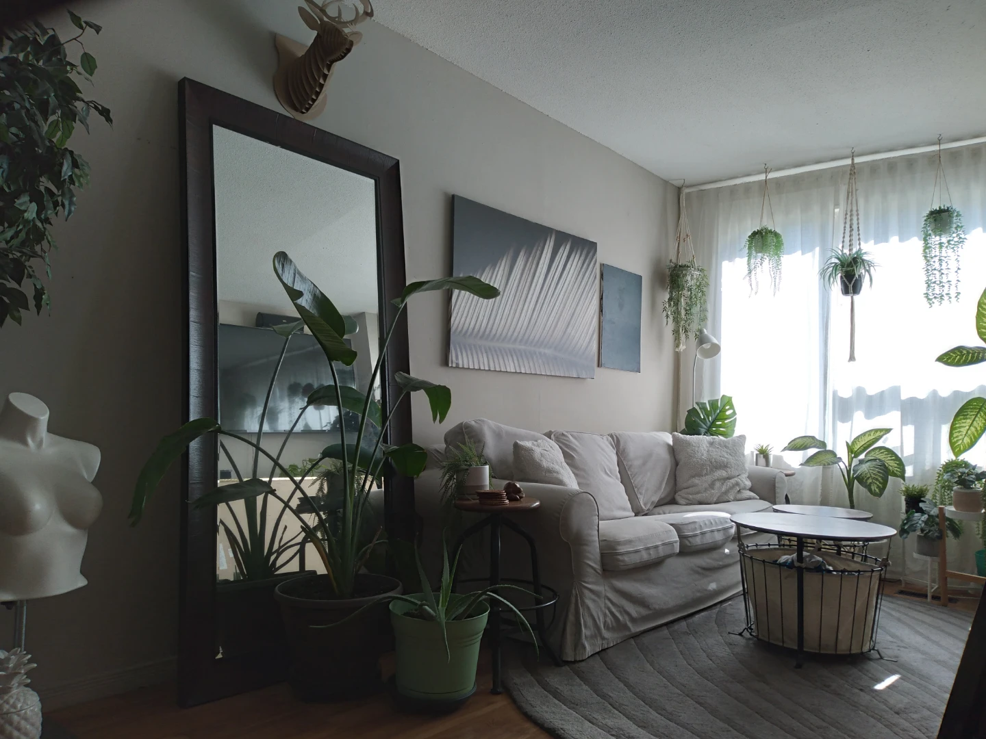 Large wood  Framed Mirror