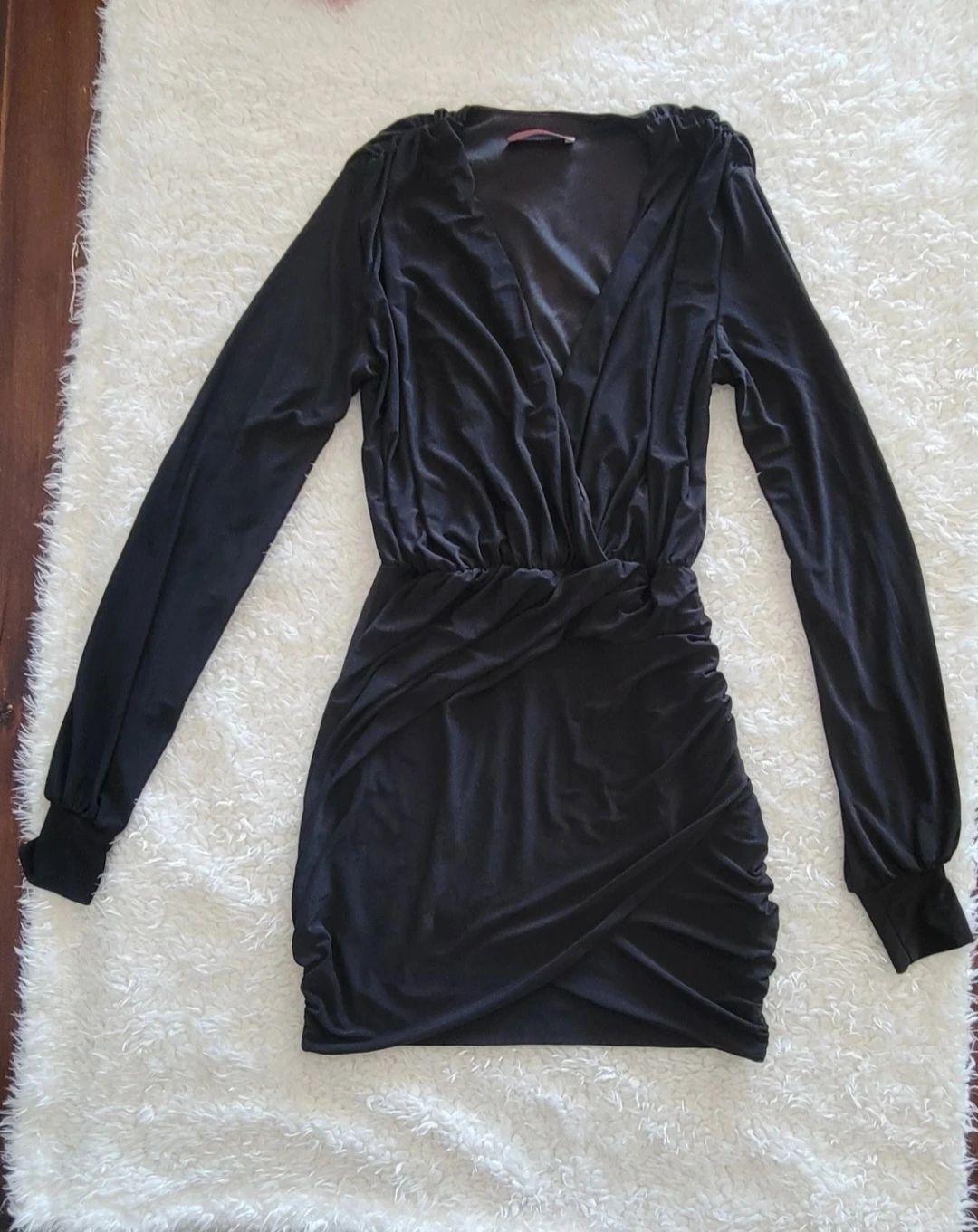 Lux La Black Ruched Mini Dress - photo 2