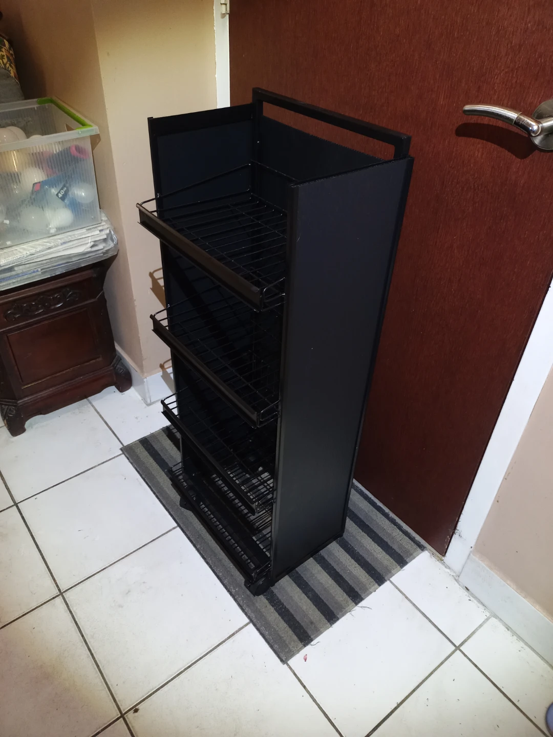⚽ 4 Tier Metal Shelf With Swivel Locking Wheels - New! - photo 3