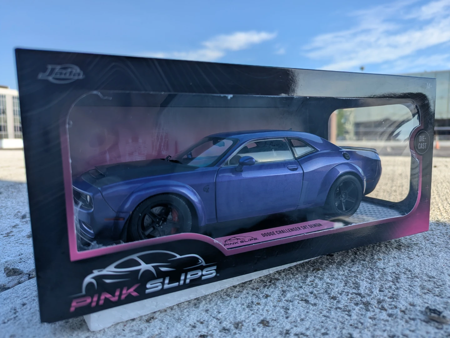Jada Pink Slips Dodge Challenger SRT Demon 1:18  Scale - photo 2