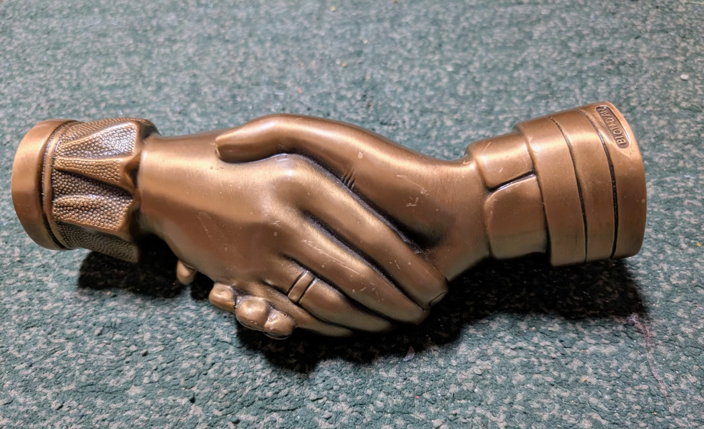 Solid Bronze Shaking Hands Ornament