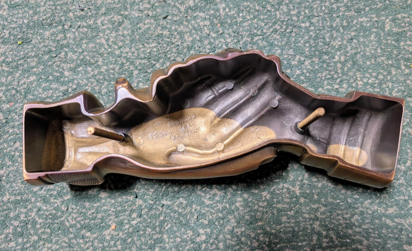 Solid Bronze Shaking Hands Ornament - photo 4